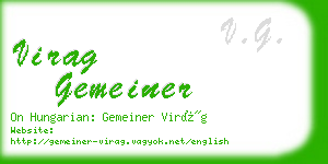 virag gemeiner business card